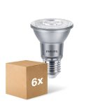 Multipack 6x Philips Master Value LED Bulbo Reflector E27 PAR20 6W 500lm 25D - 927 Luz muy Cálida | Mejor reproducción de color - Regulable - Reemplazo 50W
