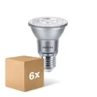 Multipack 6x Philips Master Value LED Bulbo Reflector E27 PAR20 6W 500lm 25D - 927 Luz muy Cálida | Mejor reproducción de color - Regulable - Reemplazo 50W