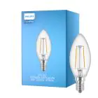 Philips Corepro LED Vela E14 con Filamento Clara 2W 250lm – 827 – Luz muy Cálida | Reemplazo 25W